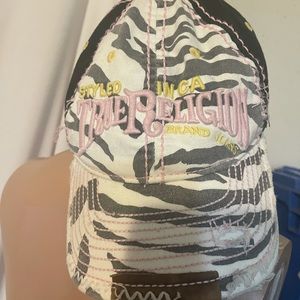 True Religion Distressed Adjustable Hat